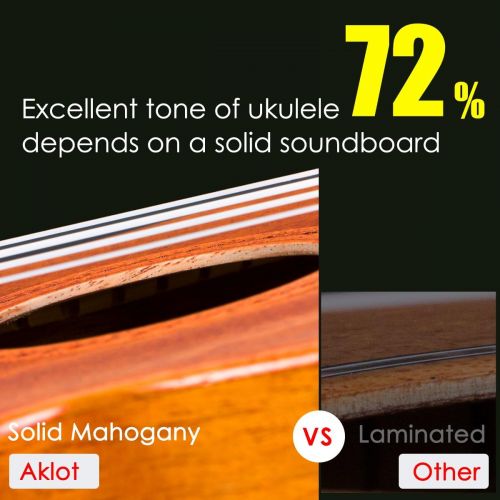  [아마존 핫딜]  [아마존핫딜]AKLOT AKS21 Soprano Ukulele Solid Mahogany Ukelele 21 Beginners Starter Kit with Free Online Courses and Ukulele Accessories