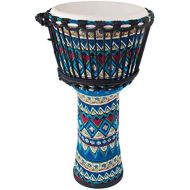 [아마존베스트]AKLOT Goatskin Cloth Drum, Cloth Stitching Bongo Congo Djembe Drum 11 x 20 ABS Resin Lightweight Goatskin Drumhead for Starter Beginners(Blue Floral)