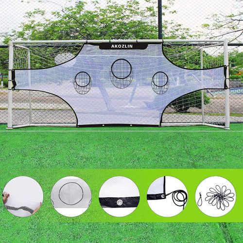  AKOZLIN Soccer Field Nets Target Sheets Choose 11x6ft 17x6.6ft 24x8ft Attach to Your Goal for The Ultimate Accuracy Training Partner