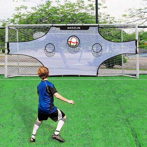  AKOZLIN Soccer Field Nets Target Sheets Choose 11x6ft 17x6.6ft 24x8ft Attach to Your Goal for The Ultimate Accuracy Training Partner