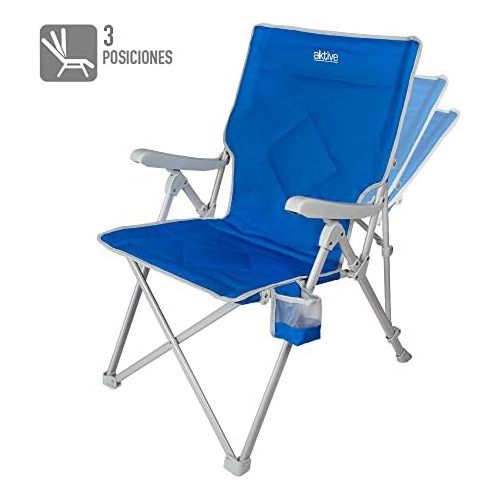  AKTIVE Active Camping Chair 3 Positions 87 x 59 x 98 cm 52839