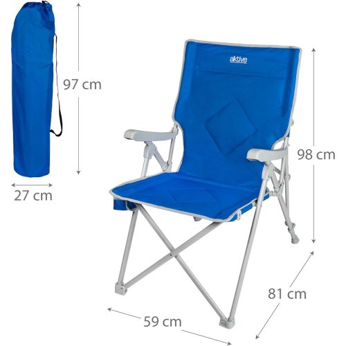  AKTIVE Active Camping Chair 3 Positions 87 x 59 x 98 cm 52839