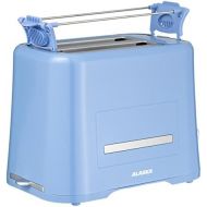 ALASKA Toaster TA 2209 DSB | Blau | Doppelschlitz | 2 Scheiben | Mit integriertem Broetchenaufsatz | Kabelaufwicklung | 870 W | elektr. Roestgradkontrolle