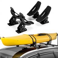 Alavente Kayak Saddles, Boat Canoe Carrier Tie Down Straps Surf Ski Roof Top Mounted on Car SUV Truck Crossbar, Universal Kayak & Canoe Car Racks