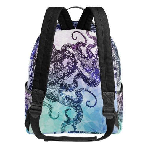  ALAZA Use4 Abstract Octopus Hipster Polyester Backpack School Travel Bag