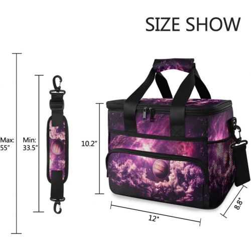  ALAZA Out Space Galaxy Large Cooler Lunch Bag, Waterproof Cooler Bag for Camping, Picnic, BBQ, Family Outdoor Activities