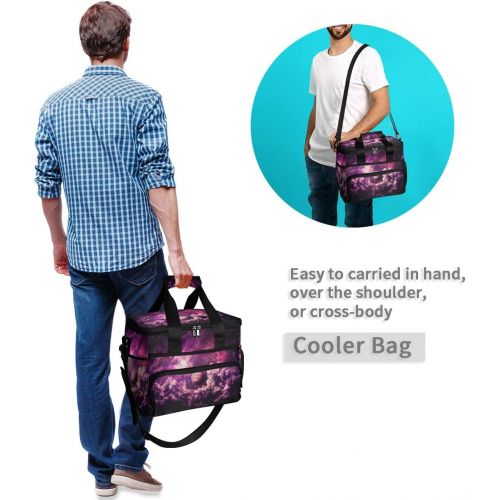  ALAZA Out Space Galaxy Large Cooler Lunch Bag, Waterproof Cooler Bag for Camping, Picnic, BBQ, Family Outdoor Activities