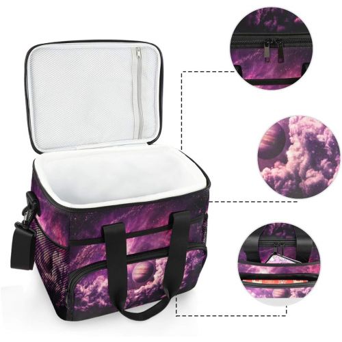  ALAZA Out Space Galaxy Large Cooler Lunch Bag, Waterproof Cooler Bag for Camping, Picnic, BBQ, Family Outdoor Activities