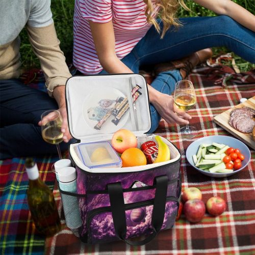  ALAZA Out Space Galaxy Large Cooler Lunch Bag, Waterproof Cooler Bag for Camping, Picnic, BBQ, Family Outdoor Activities