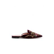 ALBERTA FERRETTI Velvet Embroidered Mules