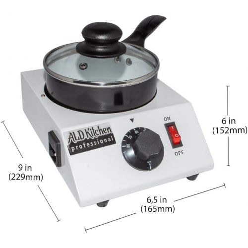  [아마존베스트]ALDKitchen Chocolate Melting Pot | Professional Chocolate Tempering Machine with Manual Control | Heated Chocolate | 110V | (Single (1.2 kg)