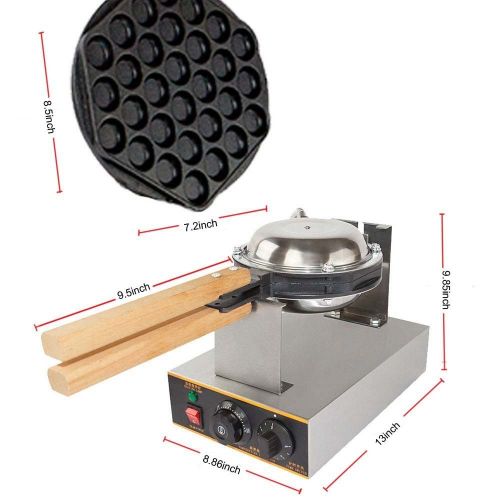  Happybuy 1400W Hong Kong 110V Egg Bubble Waffle Maker