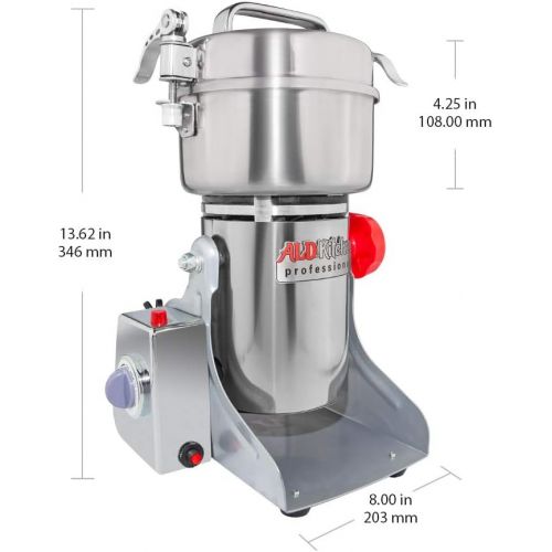  Vinbero 2000g Electric Mill Herb Grain Grinder 50-300 Mesh Mill Flour Powder 25000 RMin Superfine Powder Pulverizer for Spice Herbs Grains Coffee Rice Corn Sesame Soybean Fish Fee