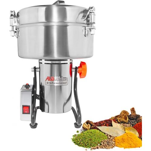  Vinbero 2000g Electric Mill Herb Grain Grinder 50-300 Mesh Mill Flour Powder 25000 RMin Superfine Powder Pulverizer for Spice Herbs Grains Coffee Rice Corn Sesame Soybean Fish Fee