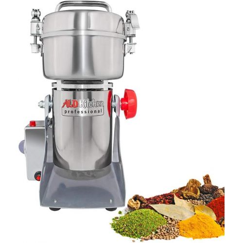  Vinbero 2000g Electric Mill Herb Grain Grinder 50-300 Mesh Mill Flour Powder 25000 RMin Superfine Powder Pulverizer for Spice Herbs Grains Coffee Rice Corn Sesame Soybean Fish Fee