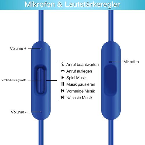  [아마존베스트]ALDOKE Replacement Audio Aux Cable Compatible with Beats Solo3 / Solo2 / Studio 3 / Studio 2 / Solo Pro Wireless Headphones, RemoteTalk Cable (Blue)