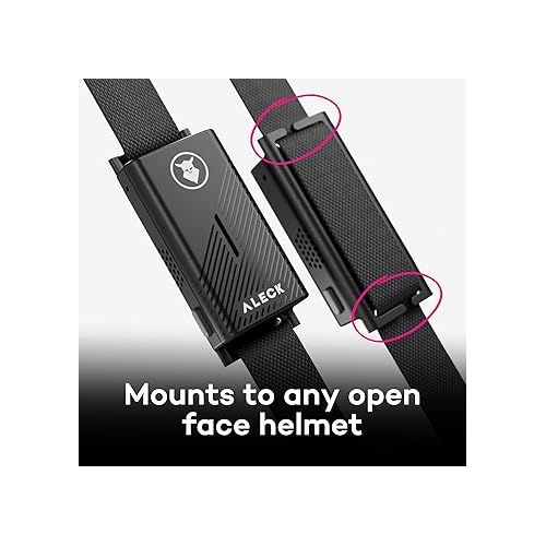  Punks Wireless Bluetooth Bike Helmet Speakers - Premium Open Ear Audio, Hands-Free Calls, 2-Button Operation, Fits All Open Face Helmets - Ideal for Bicycling, Climbing, Equestrian, Dirt Biking