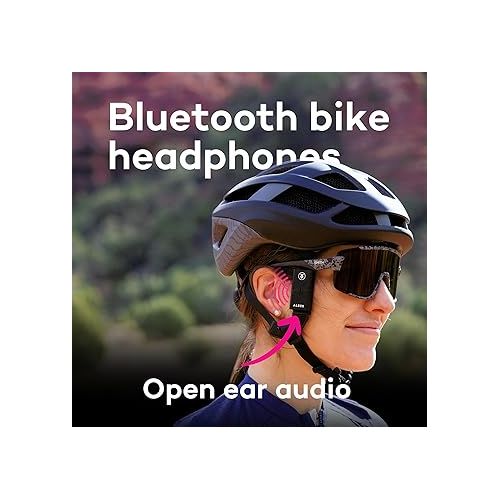  Punks Wireless Bluetooth Bike Helmet Speakers - Premium Open Ear Audio, Hands-Free Calls, 2-Button Operation, Fits All Open Face Helmets - Ideal for Bicycling, Climbing, Equestrian, Dirt Biking