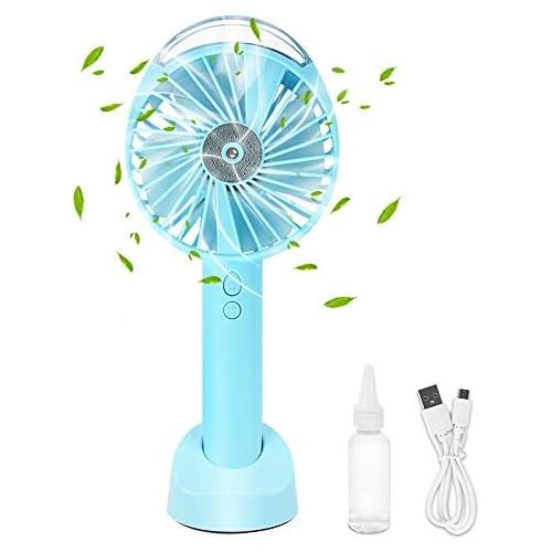  [아마존베스트]ALEENFOON Handheld Fan Battery Operated Mini Fan Small Battery Quiet Portable USB Small Fan Desktop Fan Electric Fog Fan Outdoor Personal Electric Fan