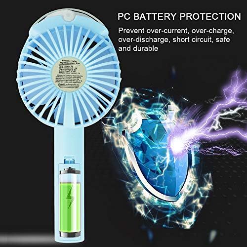  [아마존베스트]ALEENFOON Handheld Fan Battery Operated Mini Fan Small Battery Quiet Portable USB Small Fan Desktop Fan Electric Fog Fan Outdoor Personal Electric Fan