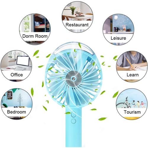  [아마존베스트]ALEENFOON Handheld Fan Battery Operated Mini Fan Small Battery Quiet Portable USB Small Fan Desktop Fan Electric Fog Fan Outdoor Personal Electric Fan