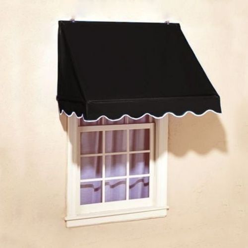  [해상운송]ALEKO 6 x 2 Window Awning Door Canopy, Black