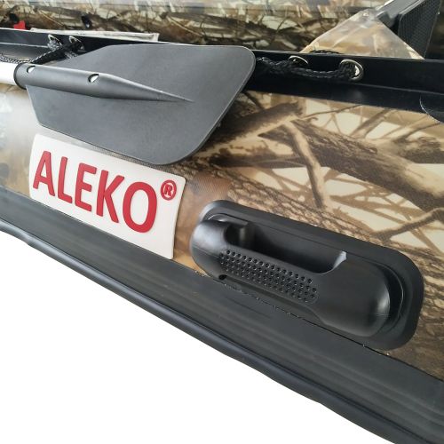  ALEKO Inflatable Boat - Aluminum Floor - 3-Person - 8.4 Feet - Hunter