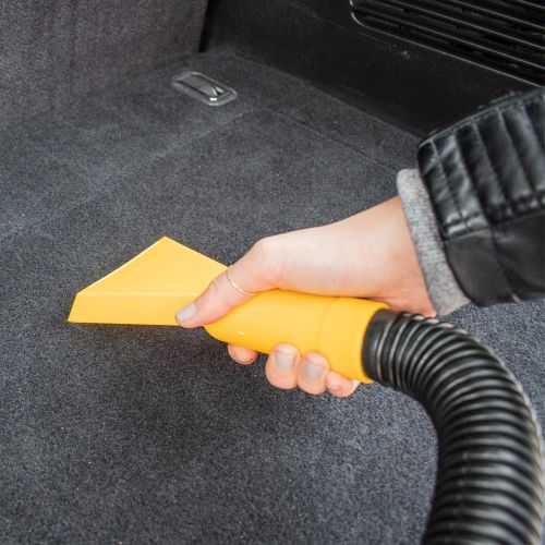  ALEKO VC602 Powerful Handheld Car Wet Dry Canister Vacuum Portable for Crumbs Pet Hair Dust 12 Volts Yellow