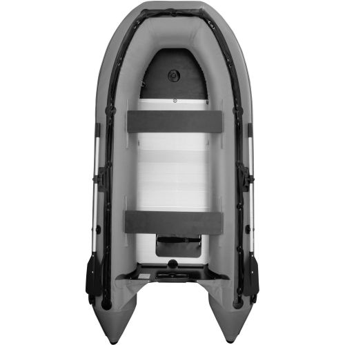  ALEKO Inflatable Boat - Aluminum Floor - 10.5 Feet - Grey