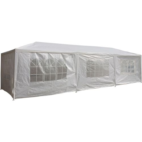  ALEKO APT20X10GAZEBO Outdoor Event Canopy Tent Wedding Party 20 x 10 x 8.5 Feet White