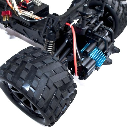  ALEKO RCC66969RED 4WD 2.4 Ghz Off Road Electric Power High Speed Monster Truck, Red 112 Scale