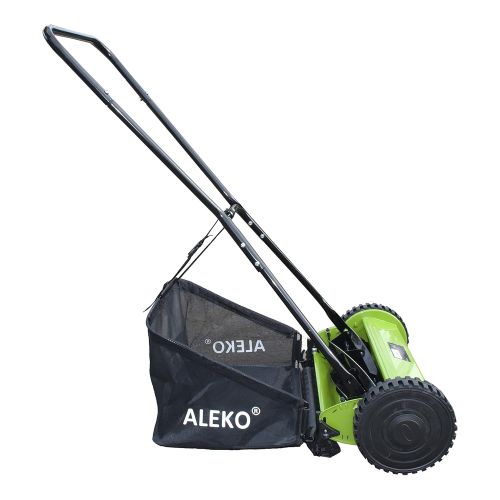  ALEKO GHPM16 5-Blade 16 Inch Hand Push Lawn Mower Adjustable Grass Cutting Height