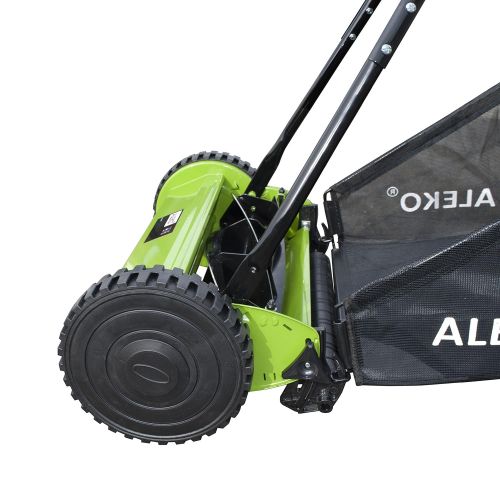  ALEKO GHPM16 5-Blade 16 Inch Hand Push Lawn Mower Adjustable Grass Cutting Height