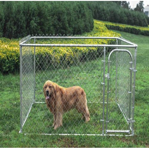  ALEKO DK7X7X6 Pet System DIY Box Kennel Chain Link Dog Kennel Playpen Chicken Coop Hen House 7.5 x 7.5 x 6 Feet