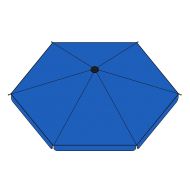 ALEKO DKR60BL Umbrella Cover for Large Sized Heavy Duty Playpen Kennel in Blue