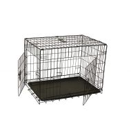 ALEKO SDC-2D-24B Folding Suitcase Dog Cat Crate Cage Kennel 24 x 17 x 19 Inches