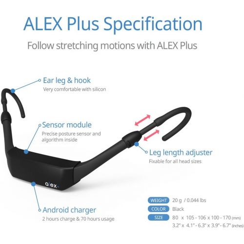  ALEX Plus Smart Wearable Posture Tracker and Trainer (with Free iOSAndroid app)