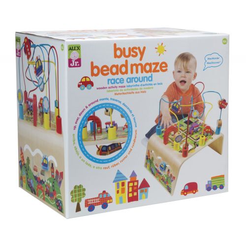  ALEX Toys ALEX Jr. Busy Bead Maze Race Around Wooden Activity Center