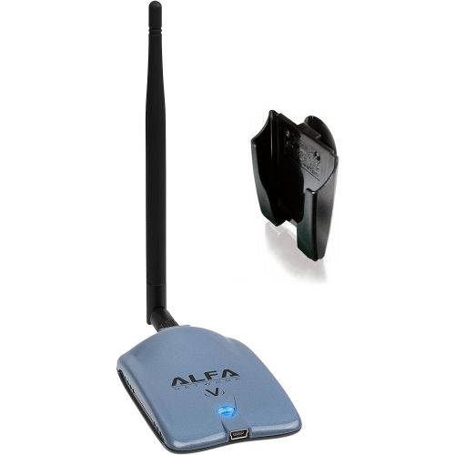  ALFA Alfa AWUS036NHV 802.11n High Power 5000mW Wireless-N USB Wi-Fi adapter wRemovable 7dBi Panel Antenna & Suction Cup Mount - 802.11 BGN - 150Mbps