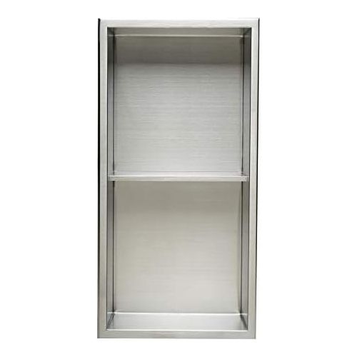  ALFI brand ABN1224-BSS Shower Niche, Brushed Stainless Steel