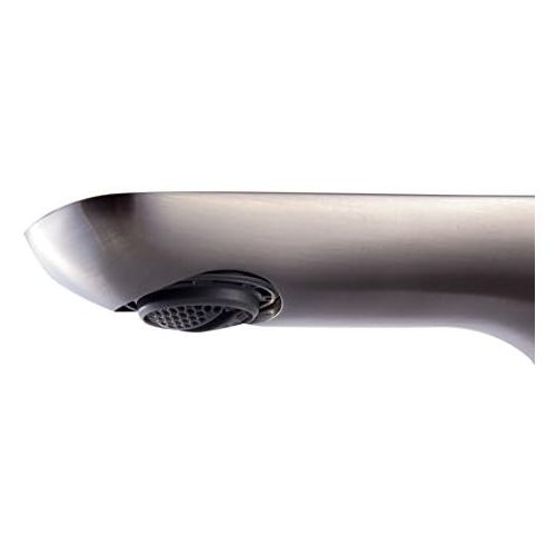  ALFI brand AB1779-BN Brushed Nickel Single Hole Modern Bathroom Faucet