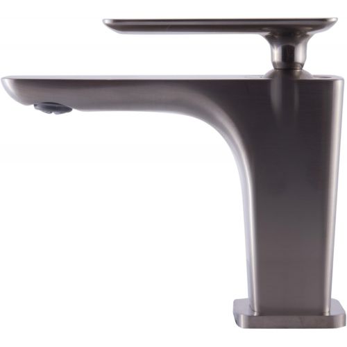  ALFI brand AB1779-BN Brushed Nickel Single Hole Modern Bathroom Faucet