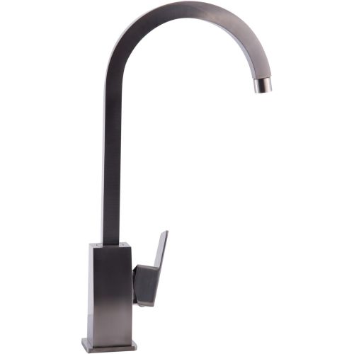  ALFI brand AB3470-BN Brushed Nickel Gooseneck Single Hole Bathroom Faucet