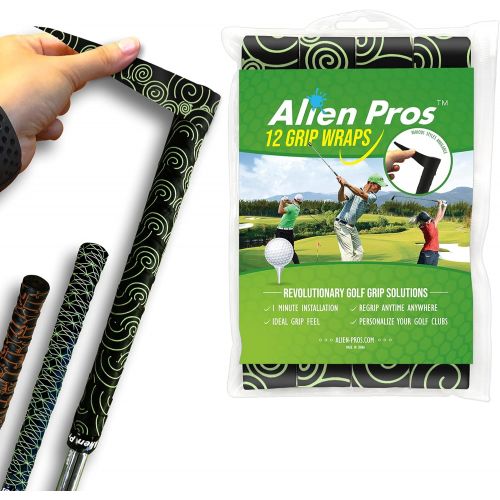  ALIEN PROS Golf Grip Wrapping Tapes - Innovative Golf Club Grip Solution - Enjoy a Fresh New Grip Feel in Less Than 1 Minute