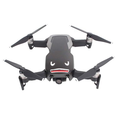  ALIKEEY Kamera Zubehoer 2 stueck Shark Dekoration wasserdicht Aufkleber Haut Aufkleber fuer DJI Mavic air rc Drone