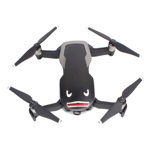  ALIKEEY Kamera Zubehoer 2 stueck Shark Dekoration wasserdicht Aufkleber Haut Aufkleber fuer DJI Mavic air rc Drone