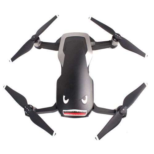  ALIKEEY Kamera Zubehoer 2 stueck Shark Dekoration wasserdicht Aufkleber Haut Aufkleber fuer DJI Mavic air rc Drone