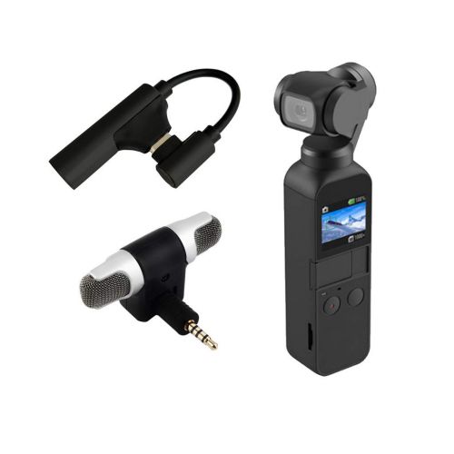  ALIKEEY Kamera Zubehoer Typ C bis 3,5 mm Audio Adapter Externes Funkmikrofon fuer DJI Osmo Pocket