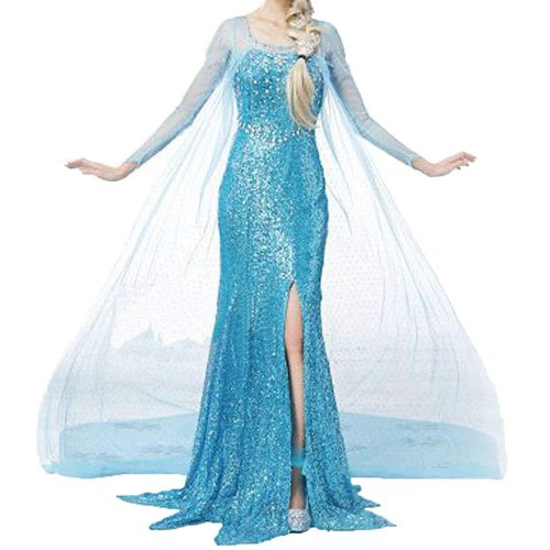  ALINGNA Women Halloween Cosplay Frozen Elsa Princess Costume Girls Fancy Party Dress Up