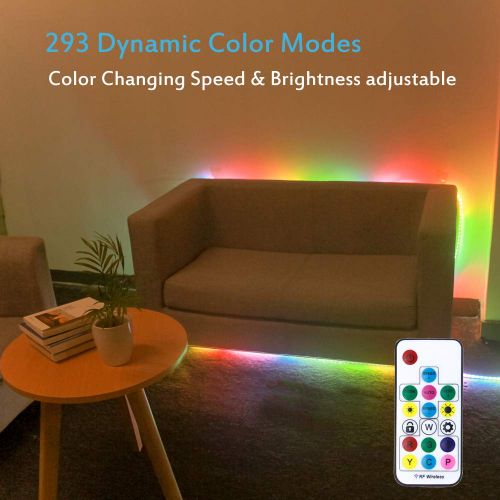  ALITOVE WiFi Smart RGB LED Strip Lights with App, Compatible with Alexa Google Home, 16.4ft 150 LEDs Addressable Dream Color Music Sync Voice Control LED Strip with WiFi Controller